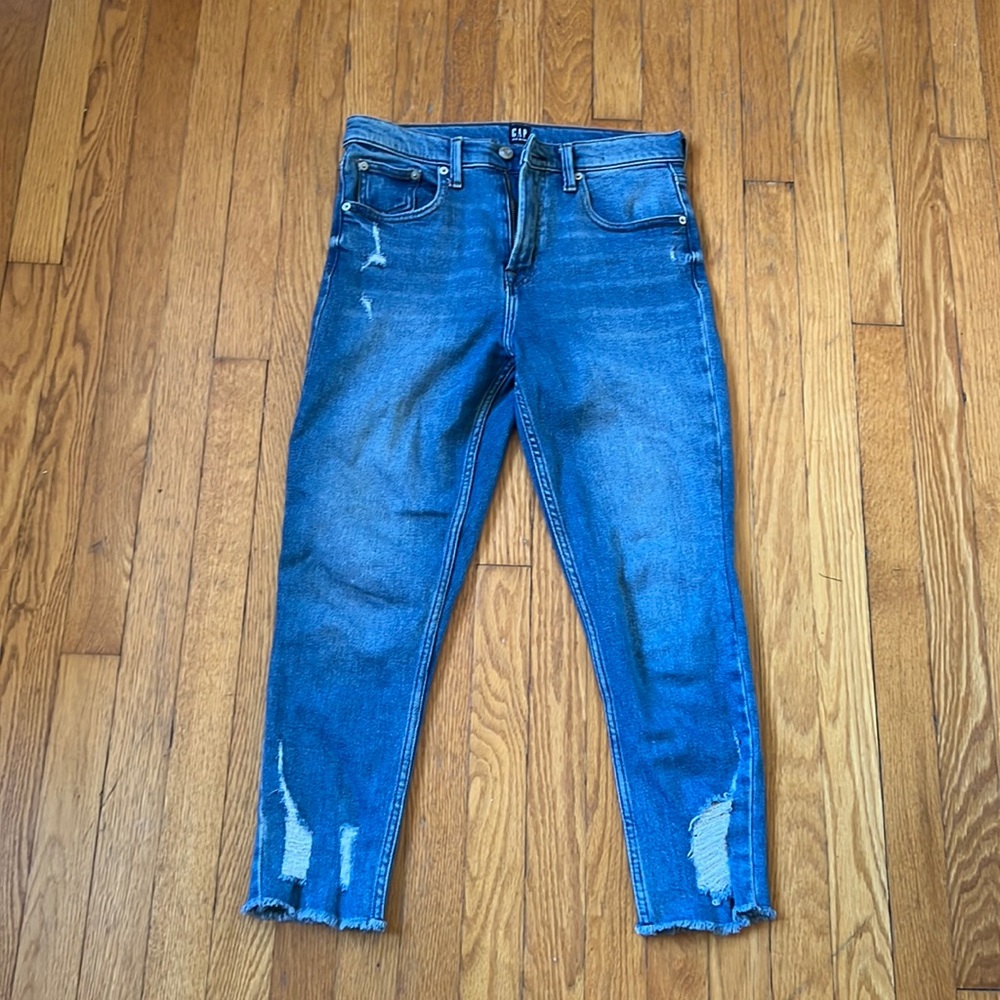 Gap Regular True Skinny Ripped Jeans